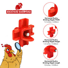 Load image into Gallery viewer, Poultry Drinking Nipple | Horizontal Side Mount | 12 Pack