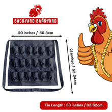 Load image into Gallery viewer, Egg Apron Dark Blue Denim Backyard Barnyard (18 Pocket) Free Rustic Gift Bag