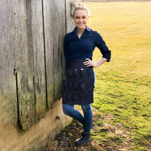 Load image into Gallery viewer, Egg Apron Dark Blue Denim Backyard Barnyard (18 Pocket) Free Rustic Gift Bag