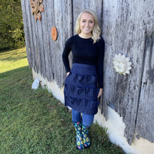 Load image into Gallery viewer, Egg Apron Dark Blue Denim Backyard Barnyard (18 Pocket) Free Rustic Gift Bag
