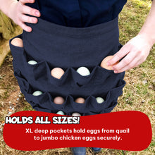 Load image into Gallery viewer, Egg Apron Dark Blue Denim Backyard Barnyard (18 Pocket) Free Rustic Gift Bag