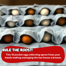 Load image into Gallery viewer, Egg Apron Light Blue Denim - Backyard Barnyard (18 Pocket) FREE Rustic Gift Bag Included