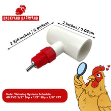 Load image into Gallery viewer, Poultry Nipples + PVC Tee Fittings | 6 Pack