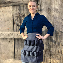 Load image into Gallery viewer, Egg Apron Dark Blue Denim - Backyard Barnyard (12 Pocket) FREE Rustic Gift Bag Included