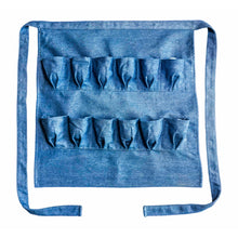 Load image into Gallery viewer, Egg Apron Light Blue Denim - Backyard Barnyard (12 Pocket) FREE Rustic Gift Bag Included