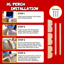 Load image into Gallery viewer, Wooden chicken perch roosting bar installation photo