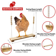 Load image into Gallery viewer, Wooden Chicken Swing | 2 Bar