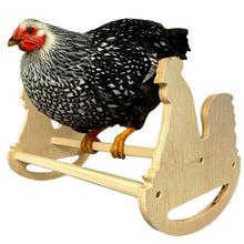 Load image into Gallery viewer, A wooden chicken perch rocker in the shape of a chicken