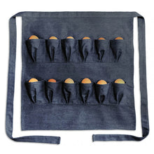 Load image into Gallery viewer, A denim egg collecting apron