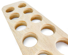 Load image into Gallery viewer, Wooden Egg Holder for 12 Eggs Handmade in USA Red Oak Chicken Supplies Decorating Gift