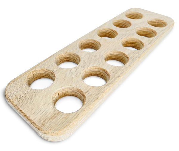 Wooden Egg Holder for 12 Eggs Handmade in USA Red Oak Chicken Supplies Decorating Gift