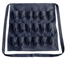 Load image into Gallery viewer, Egg Apron Dark Blue Denim Backyard Barnyard (18 Pocket) Free Rustic Gift Bag
