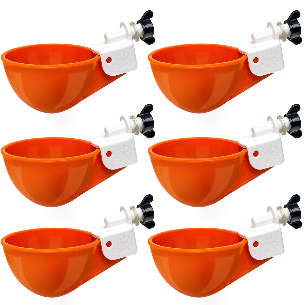 Poultry Jumbo Automatic Poultry Cup Waterer Drinker | 6 Pack
