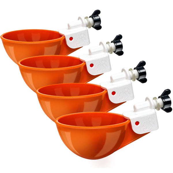 Poultry Jumbo Automatic Poultry Cup Waterer Drinker | 4 Pack