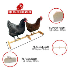 Load image into Gallery viewer, Wooden chicken perch roosting bar measurement photo
