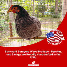 Load image into Gallery viewer, Flat bar wooden chicken swing made in USA.
